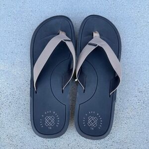 Reef Machado Day Mens Flip Flop Sandals Black Tan Size 14